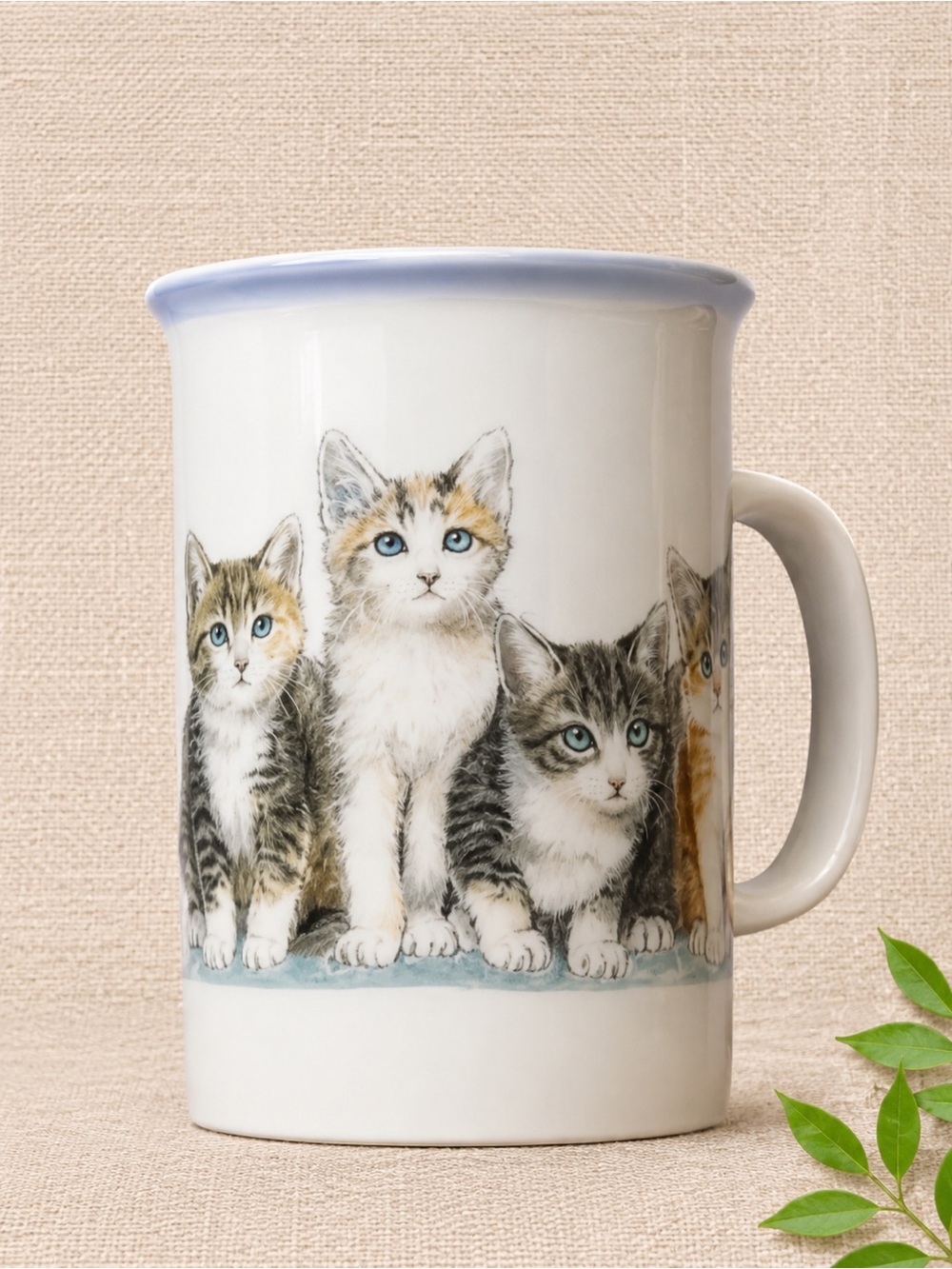 Otagiri Ceramic Cat Mug - Hand‑Painted - 12oz